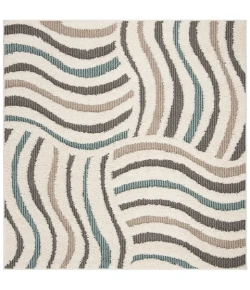 Safavieh Santorini Shag Cream / Multi SGG178 6 ft. 7 in. X 6 ft. 7 in. Square Rug