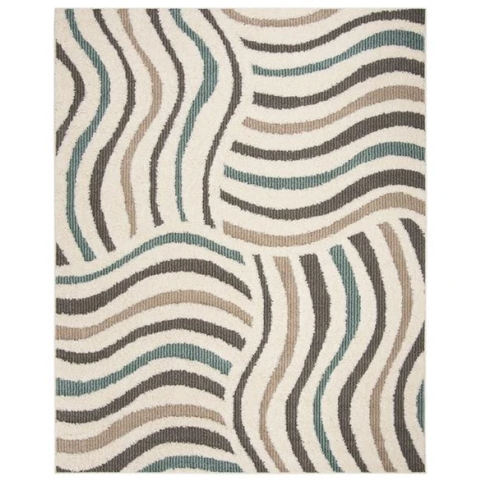 Safavieh Santorini Shag Cream / Multi SGG178 8 ft. X 10 ft. Rectangle Rug