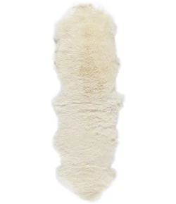 Safavieh Sheep Skin White SHS121 2 ft. X 6 ft. Runner Rug