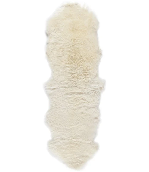 Safavieh Sheep Skin White SHS121 2 ft. X 6 ft. Runner Rug