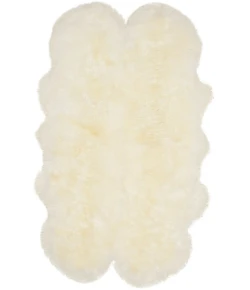 Safavieh Sheep Skin White SHS121 3 ft. 7 in. X 6 ft. 0 in. Rectangle Rug