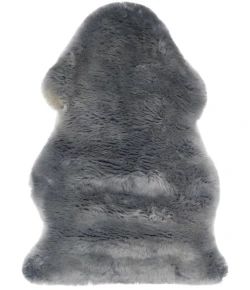 Safavieh Sheep Skin Steel Blue SHS121 2 ft. X 3 ft. Accent Rug