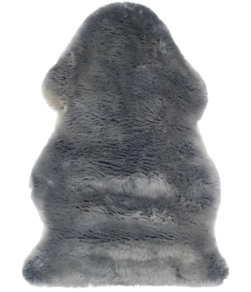 Safavieh Sheep Skin Steel Blue SHS121 2 ft. X 3 ft. Accent Rug