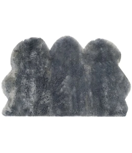 Safavieh Sheep Skin Steel Blue SHS121 3 ft. X 5 ft. Rectangle Rug