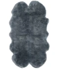 Safavieh Sheep Skin Steel Blue SHS121 3 ft. 7 in. X 6 ft. 0 in. Rectangle Rug