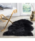 Safavieh Sheep Skin Midnight Black SHS121 2 ft. X 3 ft. Accent Rug