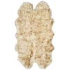 Safavieh Sheep Skin Off White / Coco Brown SHS121 3 ft. 7 in. X 6 ft. 0 in. Rectangle Rug