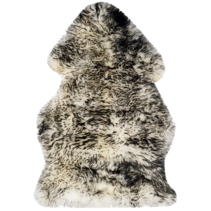 Safavieh Sheep Skin Ivory / Dark Charcoal SHS121 2 ft. X 3 ft. Accent Rug
