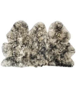 Safavieh Sheep Skin Ivory / Dark Charcoal SHS121 3 ft. X 5 ft. Rectangle Rug