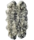 Safavieh Sheep Skin Ivory / Dark Charcoal SHS121 3 ft. 7 in. X 6 ft. 0 in. Rectangle Rug