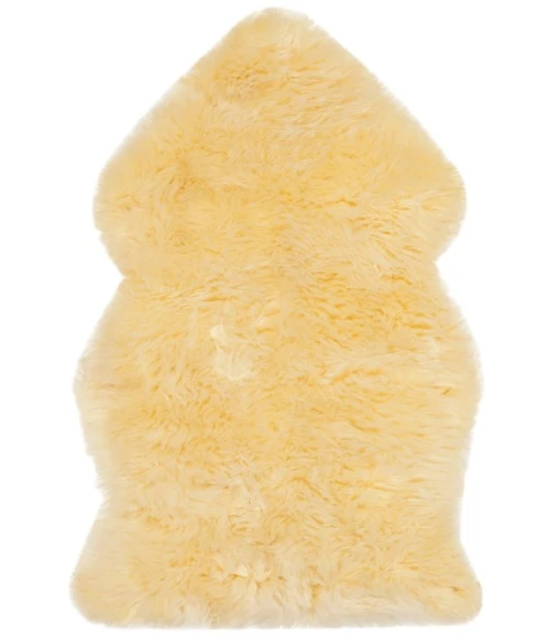 Safavieh Sheep Skin Champagne SHS121 2 ft. X 3 ft. Accent Rug