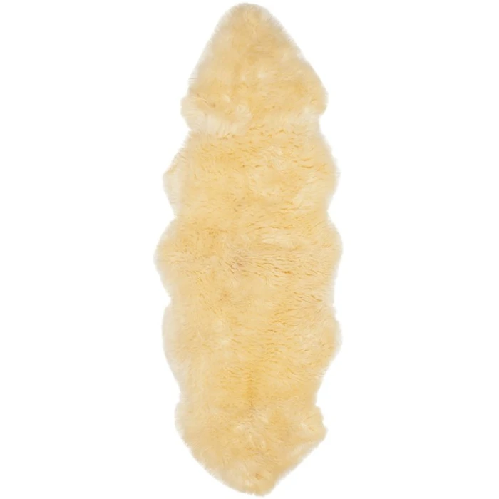 Safavieh Sheep Skin Champagne SHS121 2 ft. X 6 ft. Runner Rug