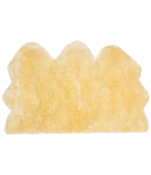 Safavieh Sheep Skin Champagne SHS121 3 ft. X 5 ft. Rectangle Rug