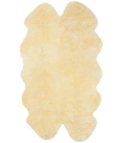 Safavieh Sheep Skin Champagne SHS121 3 ft. 7 in. X 6 ft. 0 in. Rectangle Rug