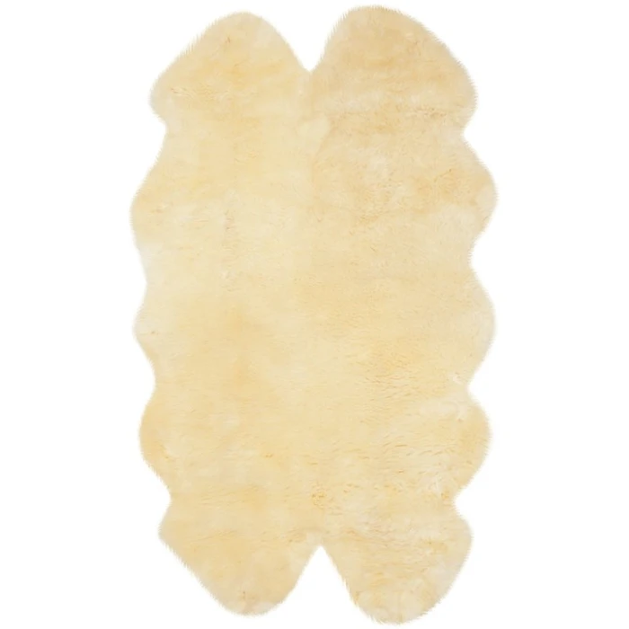 Safavieh Sheep Skin Champagne SHS121 3 ft. 7 in. X 6 ft. 0 in. Rectangle Rug