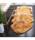 Safavieh Sheep Skin Champagne / Copper Brown SHS121 2 ft. X 6 ft. Runner Rug