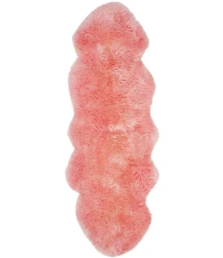 Safavieh Sheep Skin Solid Pink SHS121 2 ft. X 6 ft. Runner Rug