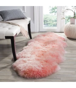Safavieh Sheep Skin Solid Pink SHS121 2 ft. X 6 ft. Runner Rug