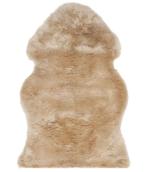 Safavieh Sheep Skin Natural Beige SHS121 2 ft. X 3 ft. Accent Rug