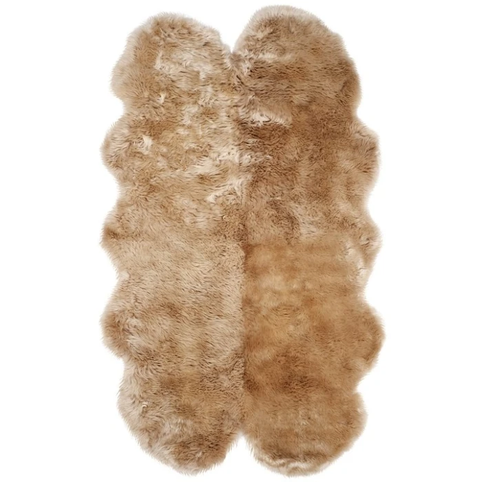 Safavieh Sheep Skin Natural Beige SHS121 3 ft. 7 in. X 6 ft. 0 in. Rectangle Rug