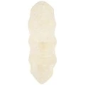 Safavieh Sheep Skin Natural / White SHS211 2 ft. X 5 ft. Rectangle Rug