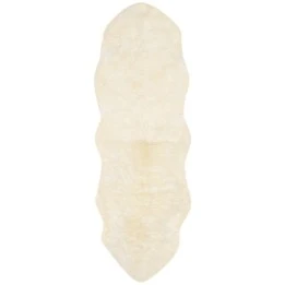 Safavieh Sheep Skin Natural / White SHS211 2 ft. X 5 ft. Rectangle Rug