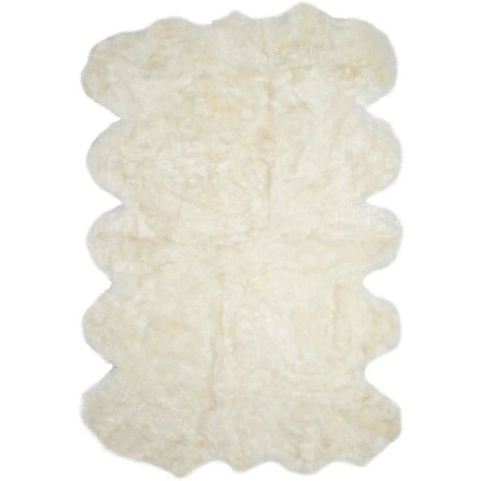Safavieh Sheep Skin Natural / White SHS211 5 ft. X 8 ft. Rectangle Rug