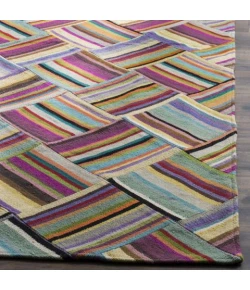 Safavieh Straw Patch Pink / Multi STP150 7 ft. X 7 ft. Square Rug