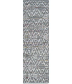 Safavieh Straw Patch Blue / Multi STP212 2 ft. 3 in. X 8 ft. Runner Rug