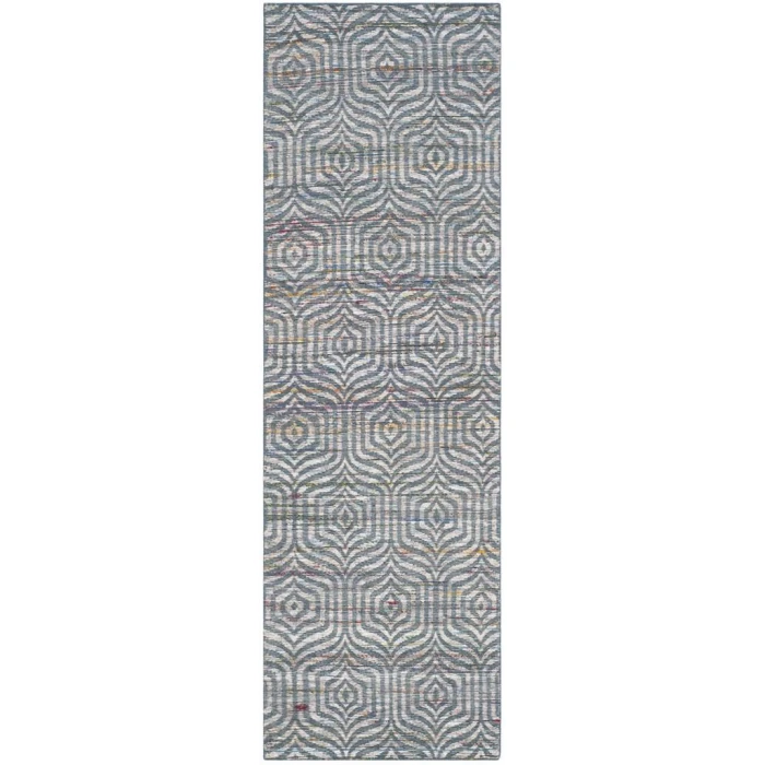 Safavieh Straw Patch Blue / Multi STP212 2 ft. 3 in. X 8 ft. Runner Rug