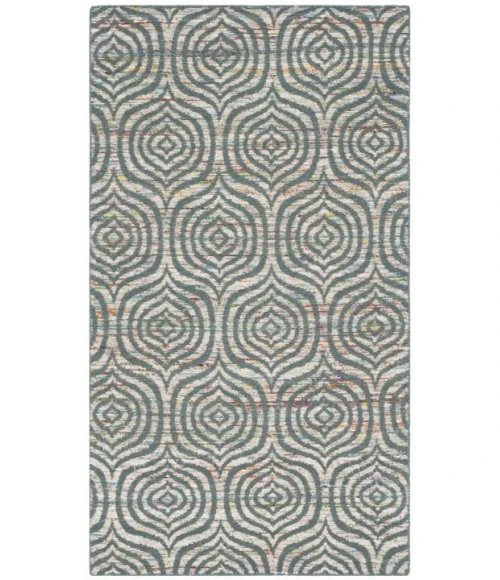 Safavieh Straw Patch Blue / Multi STP212 3 ft. X 5 ft. Rectangle Rug