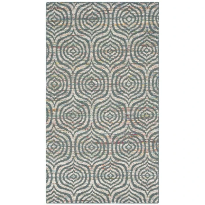 Safavieh Straw Patch Blue / Multi STP212 3 ft. X 5 ft. Rectangle Rug