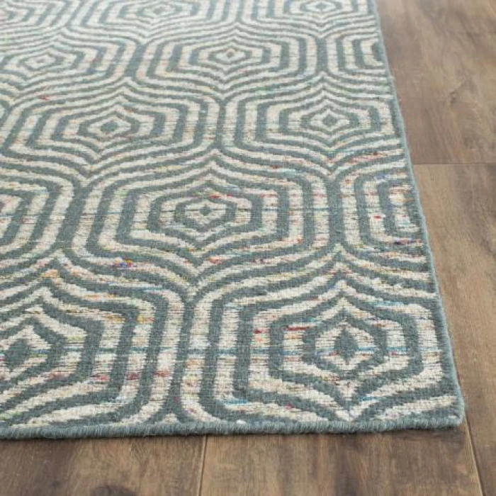 Safavieh Straw Patch Blue / Multi STP212 3 ft. X 5 ft. Rectangle Rug