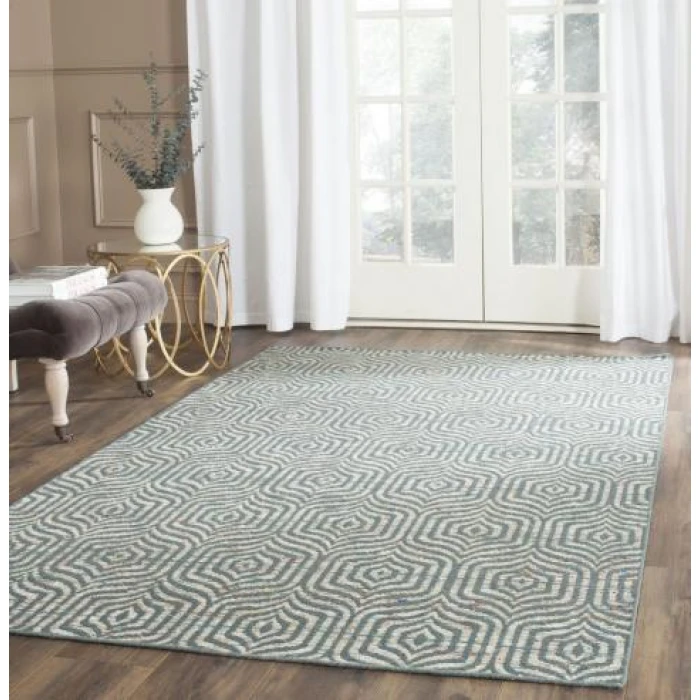 Safavieh Straw Patch Blue / Multi STP212 3 ft. X 5 ft. Rectangle Rug