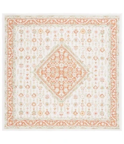 Safavieh Sunrise Ivory / Rust Sage SUN620 6 ft. 7 in. X 6 ft. 7 in. Square Rug