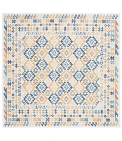 Safavieh Sunrise Ivory / Blue Gold SUN622 6 ft. 7 in. X 6 ft. 7 in. Square Rug