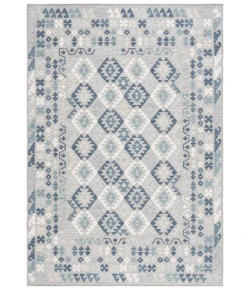 Safavieh Sunrise Grey / Blue Ivory SUN622 6 ft. 7 in. X 6 ft. 7 in. Square Rug