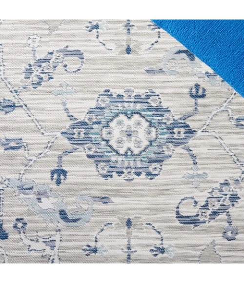 Safavieh Sunrise Grey / Blue Ivory SUN624 6 ft. 7 in. X 6 ft. 7 in. Square Rug