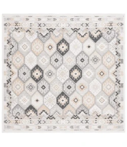 Safavieh Sunrise Ivory / Grey Black SUN630 6 ft. 7 in. X 6 ft. 7 in. Square Rug