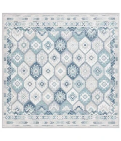 Safavieh Sunrise Grey / Blue Ivory SUN630 6 ft. 7 in. X 6 ft. 7 in. Square Rug