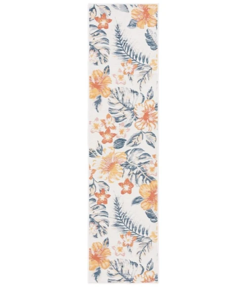 Safavieh Sunrise Ivory / Rust Blue SUN671 2 ft. X 8 ft. Runner Rug