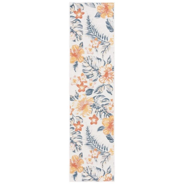 Safavieh Sunrise Ivory / Rust Blue SUN671 2 ft. X 8 ft. Runner Rug