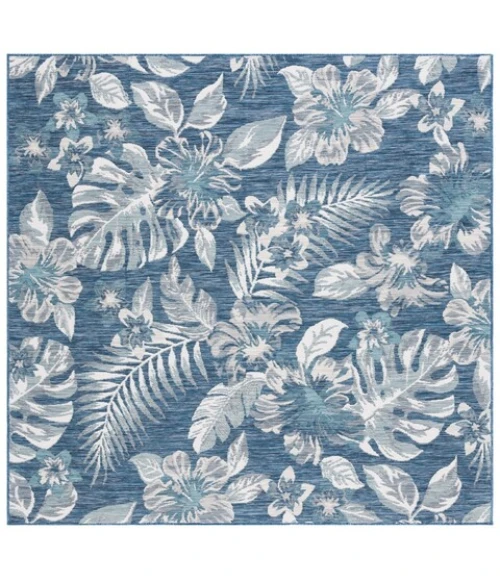 Safavieh Sunrise Ivory / Blue Grey SUN671 6 ft. 7 in. X 6 ft. 7 in. Square Rug