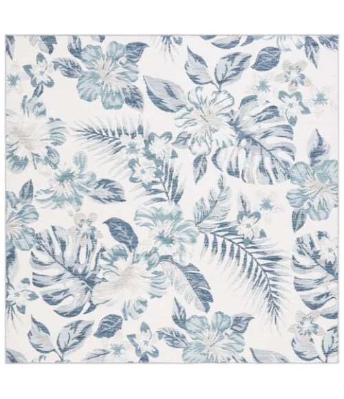 Safavieh Sunrise Ivory / Blue Grey SUN671 6 ft. 7 in. X 6 ft. 7 in. Square Rug