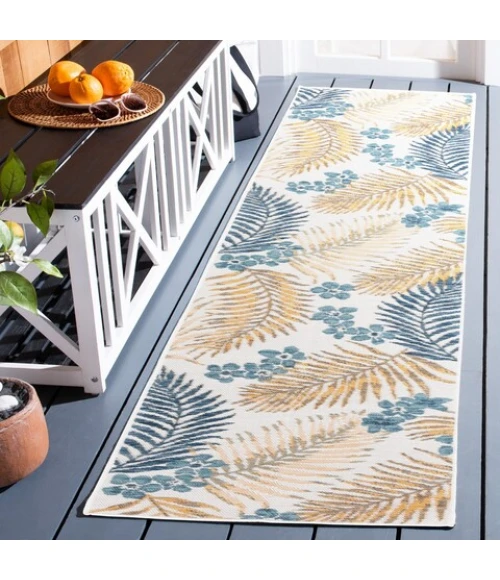 Safavieh Sunrise Ivory / Blue Gold SUN675 2 ft. X 8 ft. Runner Rug