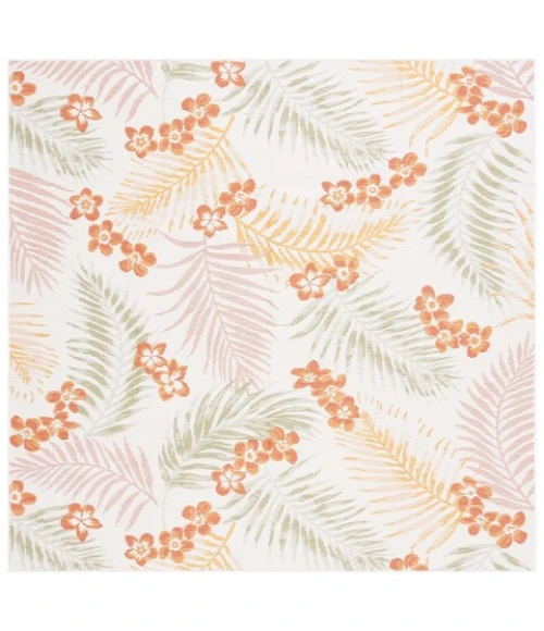 Safavieh Sunrise Ivory / Rust Sage SUN675 6 ft. 7 in. X 6 ft. 7 in. Square Rug