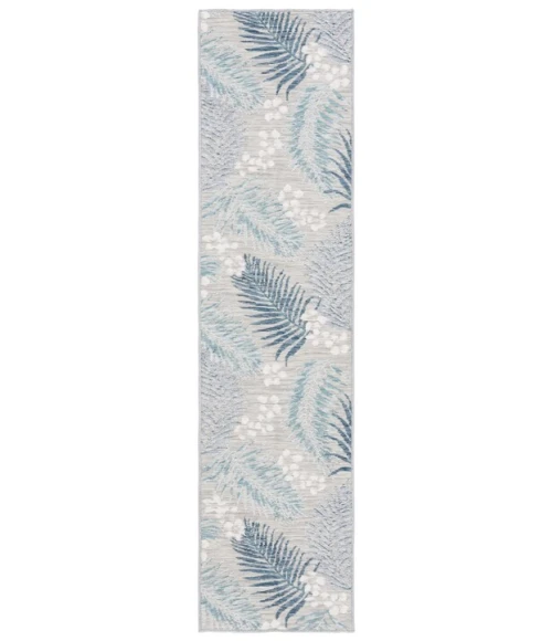 Safavieh Sunrise Grey / Blue Ivory SUN675 2 ft. X 8 ft. Runner Rug