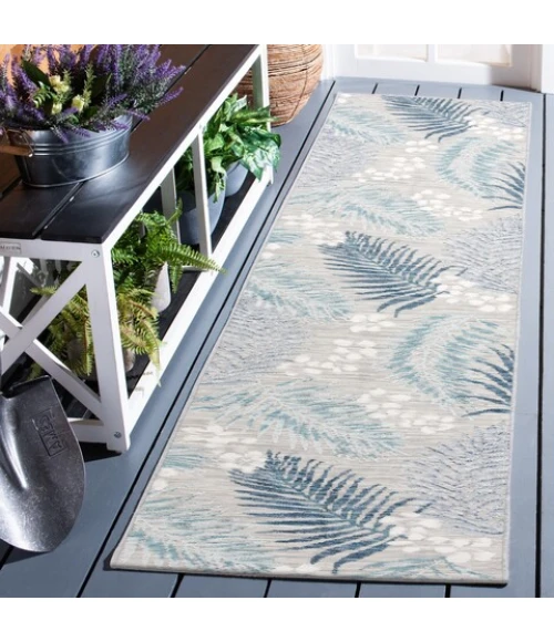 Safavieh Sunrise Grey / Blue Ivory SUN675 2 ft. X 8 ft. Runner Rug