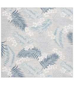 Safavieh Sunrise Grey / Blue Ivory SUN675 6 ft. 7 in. X 6 ft. 7 in. Square Rug