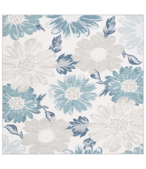 Safavieh Sunrise Ivory / Blue Grey SUN689 6 ft. 7 in. X 6 ft. 7 in. Square Rug